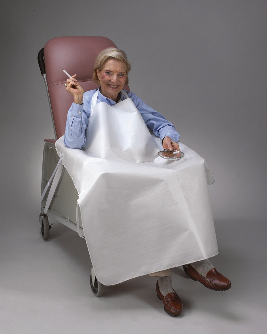 No-Flame™ Smoker's Apron - Blue Pullover Style