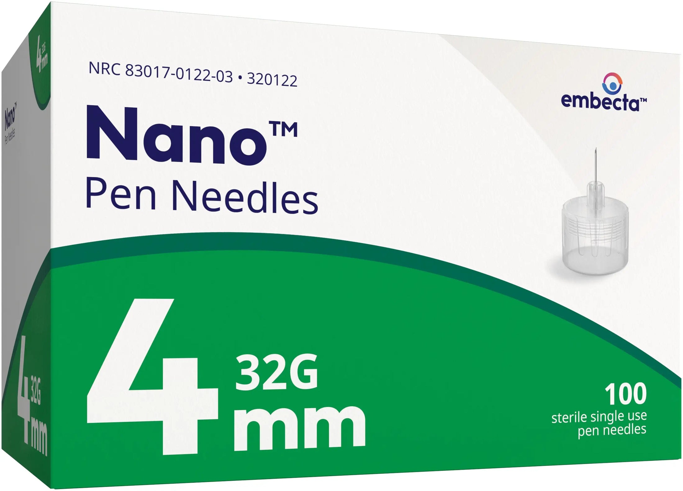 Embecta Ultra-Fine Nano Pen Needles 32G x 4 mm