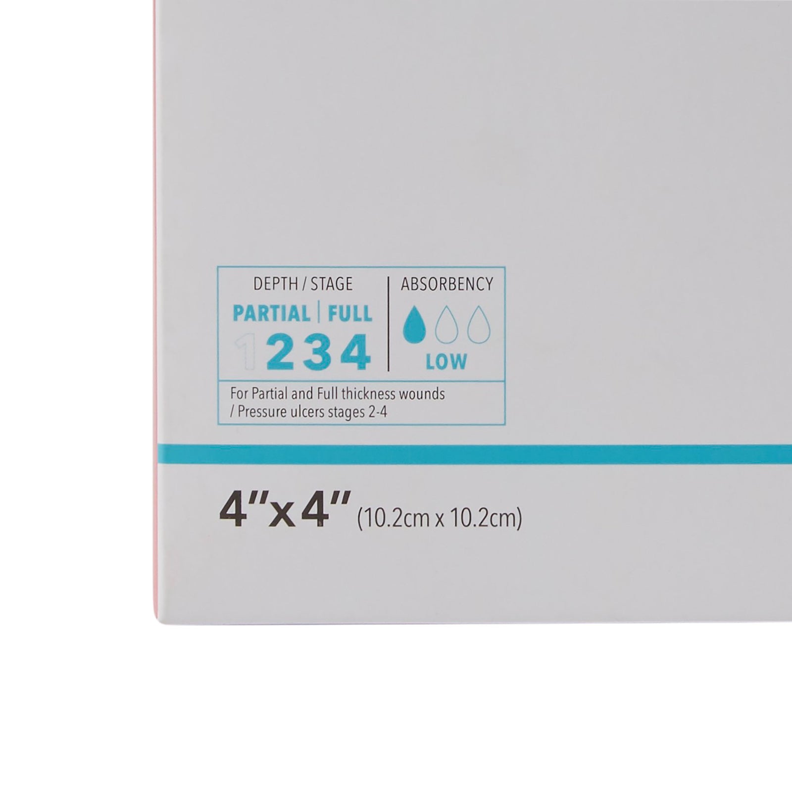 DermaFilm Thin Hydrocolloid Dressing 4 x 4 Inch with Border