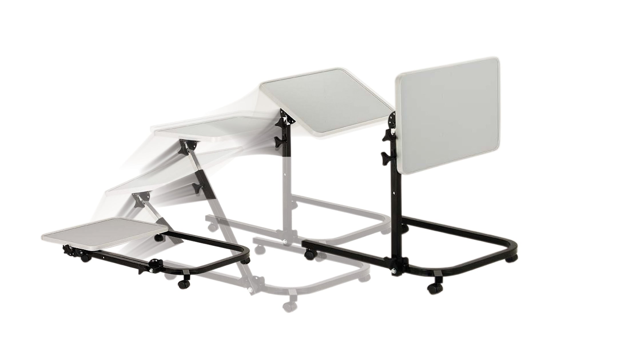 Drive Overbed Table with Pivot Tilt-Top Gray