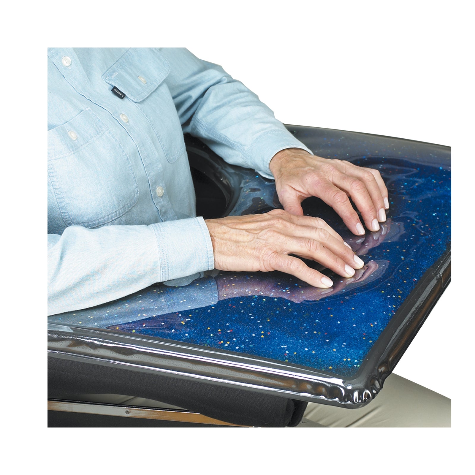 SKIL-CARE CORPOR Stimulator Gel Top Wheelchair Tray, 16"/18"