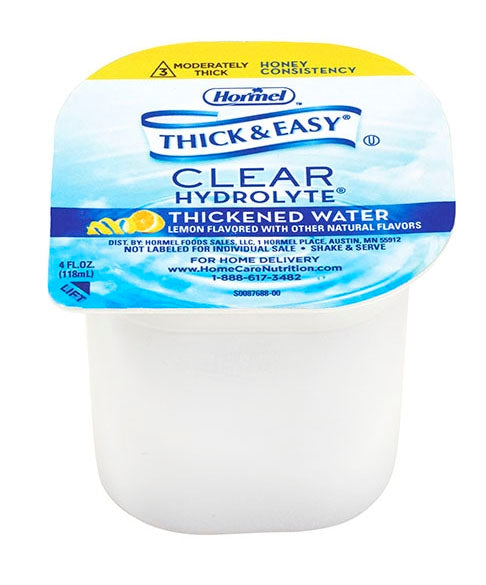 Thick & Easy Hydrolyte Thickened Water Lemon Flavor 4 oz. Portion Cup