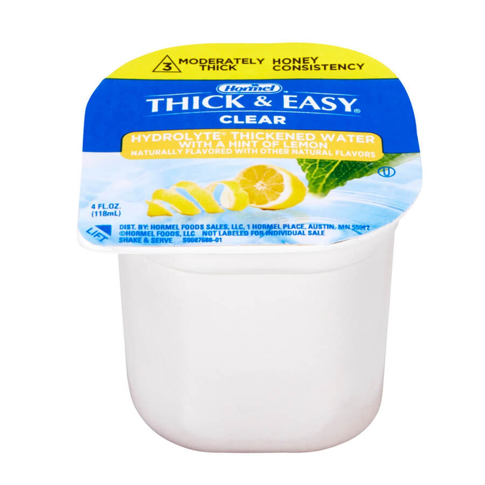 Thick & Easy Hydrolyte Thickened Water Lemon Flavor 4 oz. Portion Cup