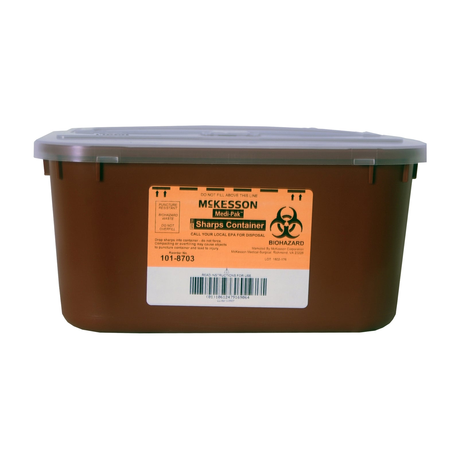McKesson Sharps Container 1 Gallon with Red Base