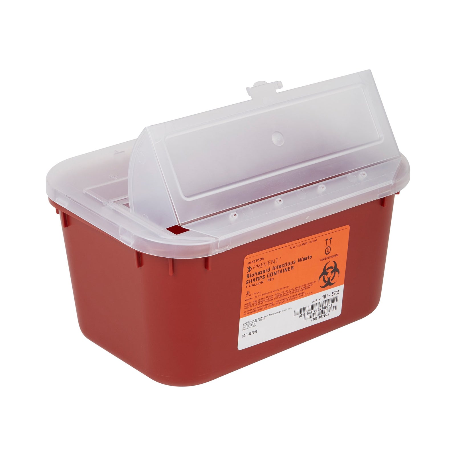 McKesson Sharps Container 1 Gallon with Red Base