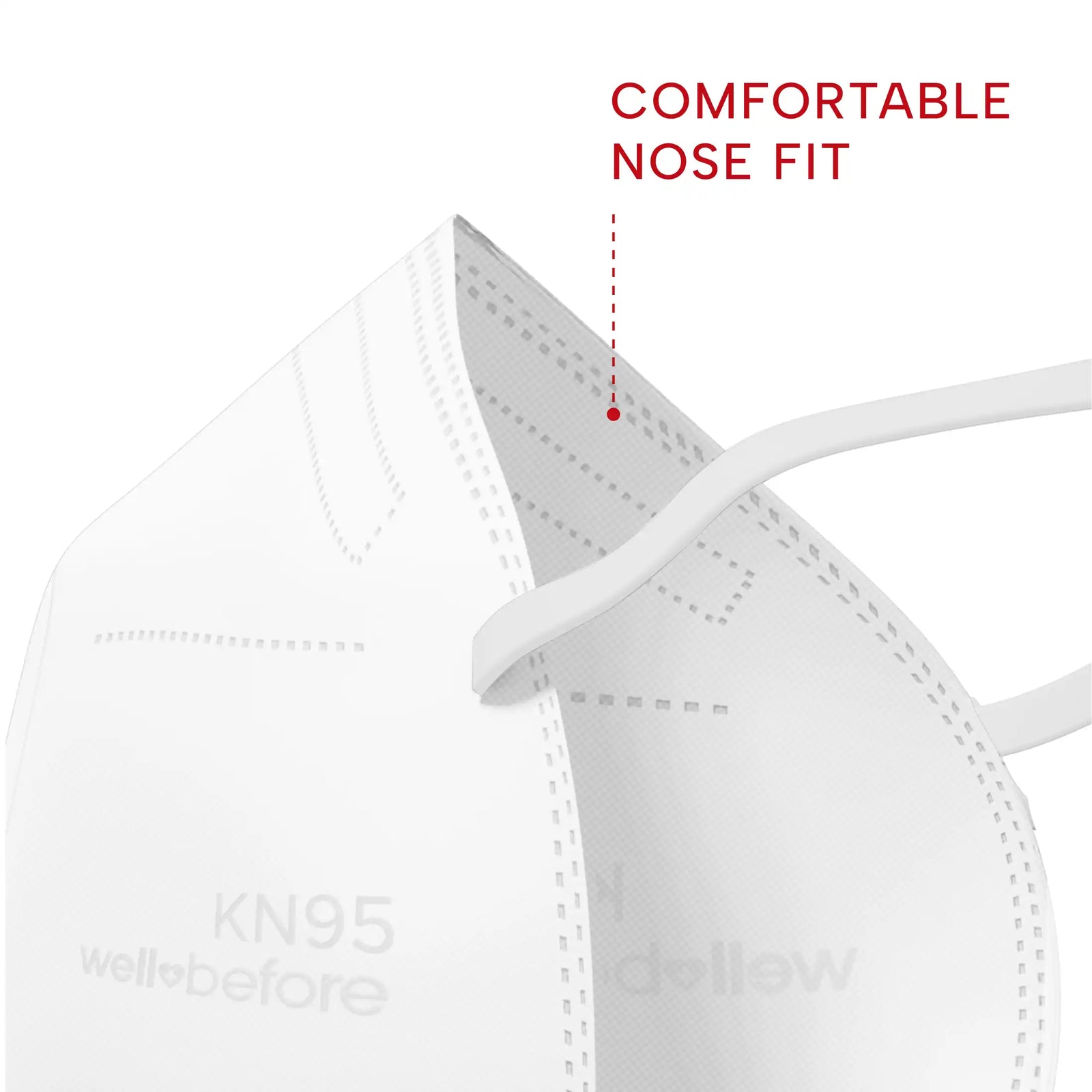 KN95 Face Mask | Individually Wrapped, Elastic Ear Loops - Bag of 10