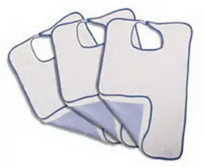 Medline Velcro Impervious Extra Long Terry Cloth Adult Bib, 21" x 33"
