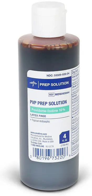 Medline Povidone Iodine Scrub Solution 4 oz