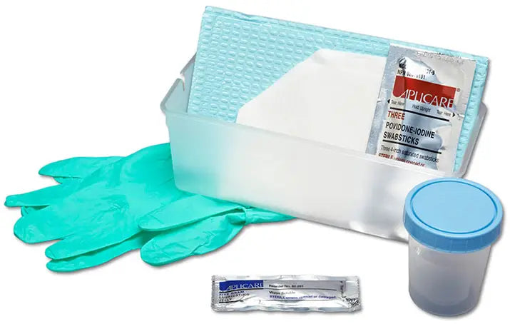 Medline Sterile Cath Tray with 14 Fr Vinyl Catheter