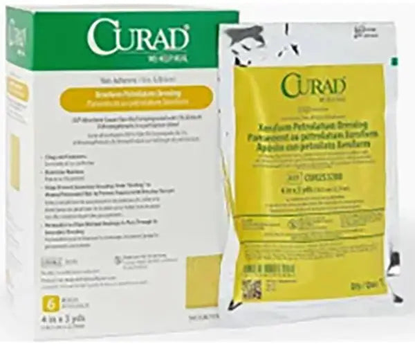 Medline Xeroform Non-Adherent Gauze Dressing, 4" x 3 yd