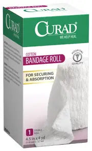Medline Curad® Cotton Bandage Roll, 4.5" x 4 yd