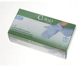 Curad Powder-Free Nitrile Exam Gloves - Medium & Large Sizes