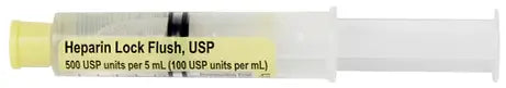 Medline Heparin 5 mL in 10 mL Syringe 100U/mL