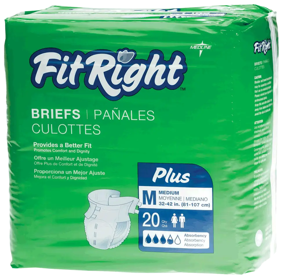 Medline FitRight Plus Adult Briefs