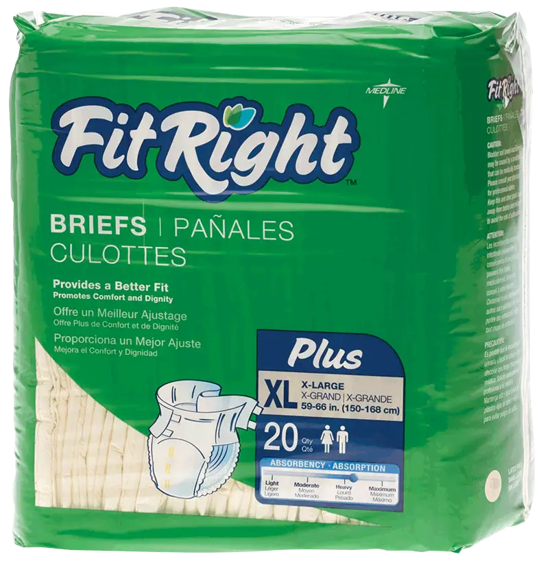 Medline FitRight Plus Adult Briefs