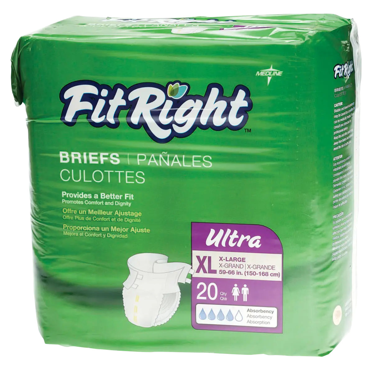 Medline FitRight Ultra Briefs - Adult Incontinence Briefs