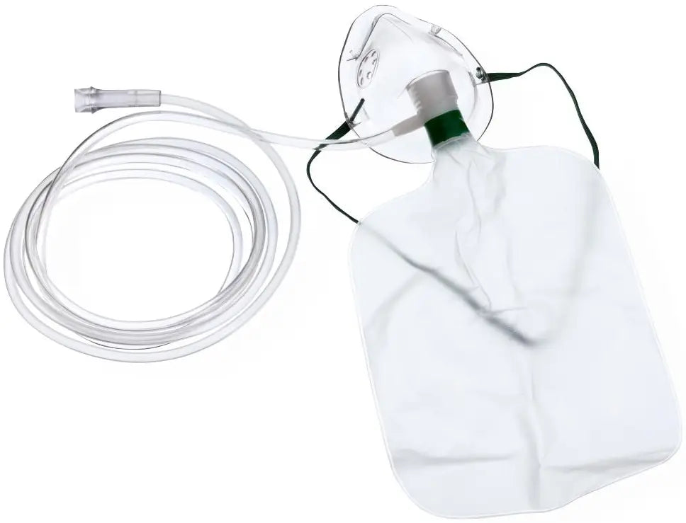 Medline High Concentration Pediatric Oxygen Mask with 7' Tubing and Reservoir Bag