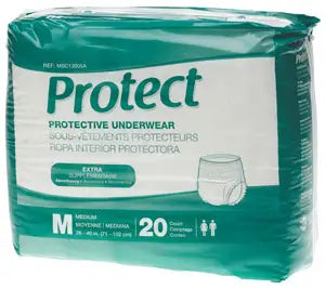 Medline Protection Plus Protect Extra Protective Underwear XL (56" - 68" Waist)