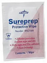 Medline SurePrep Skin Protective Wipes Box of 50