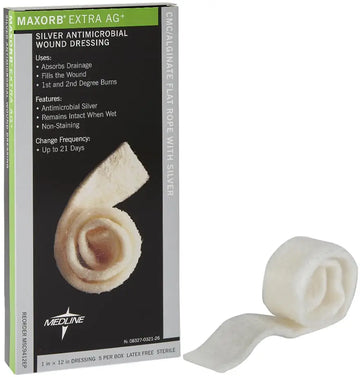Medline Maxorb Extra Ag+ CMC Alginate Dressing, 1