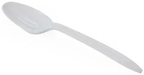Medline White Plastic Teaspoon, Bulk
