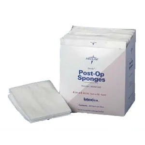 Medline Sterile Post-Op Gauze Sponge, 4 x 3 Inch, Box of 25