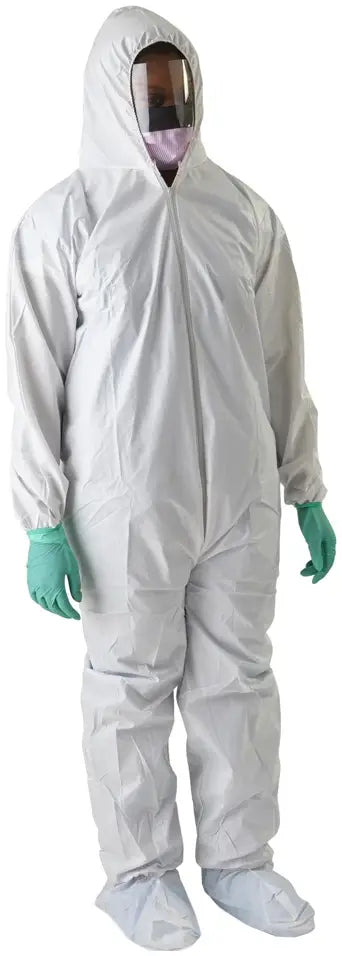 Medline Anti-Static Microporous Breathable Coveralls with Hood and Boots