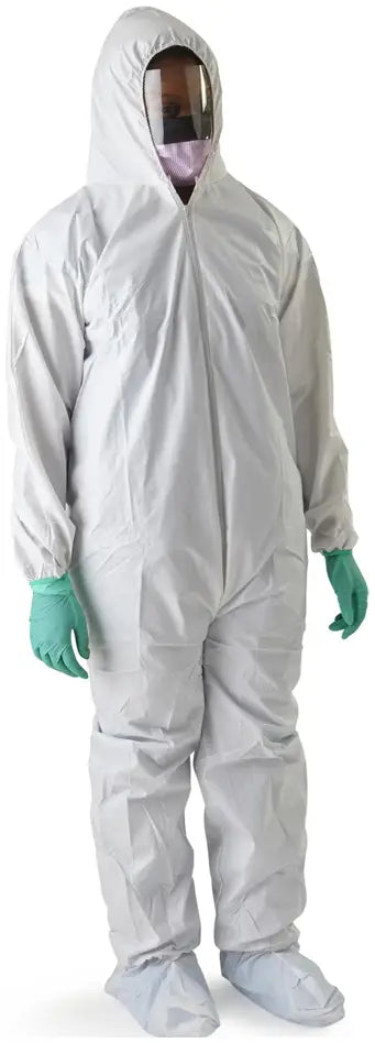 Medline Anti-Static Microporous Breathable Coveralls with Hood and Boots