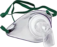 Allied Healthcare Tracheotomy Mask with Elastic Strap, Latex-Free