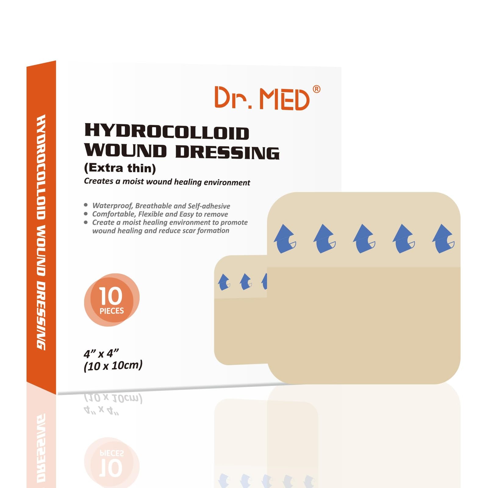 Cardinal Health Thin Hydrocolloid Dressings - 4" x 4" & Oval Spot Sizes