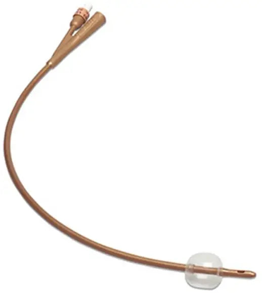 Cardinal Health 2-Way Foley Silver Coated Silicone Coude Tip Urethral Urinary Catheter, 16 FR