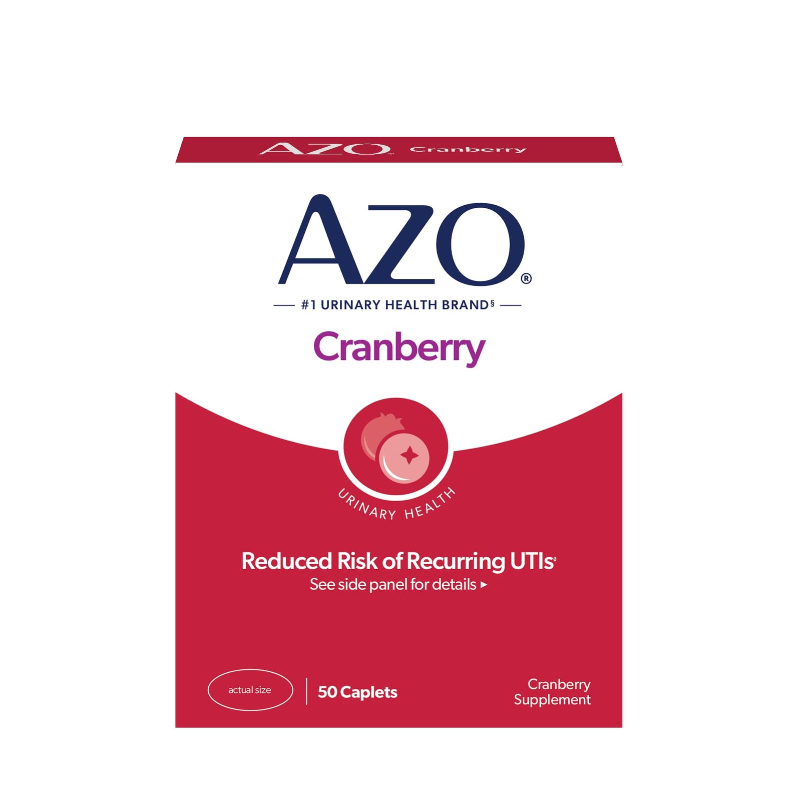 AZO Cranberry Urinary Tract Health Supplement, 50 Caplets