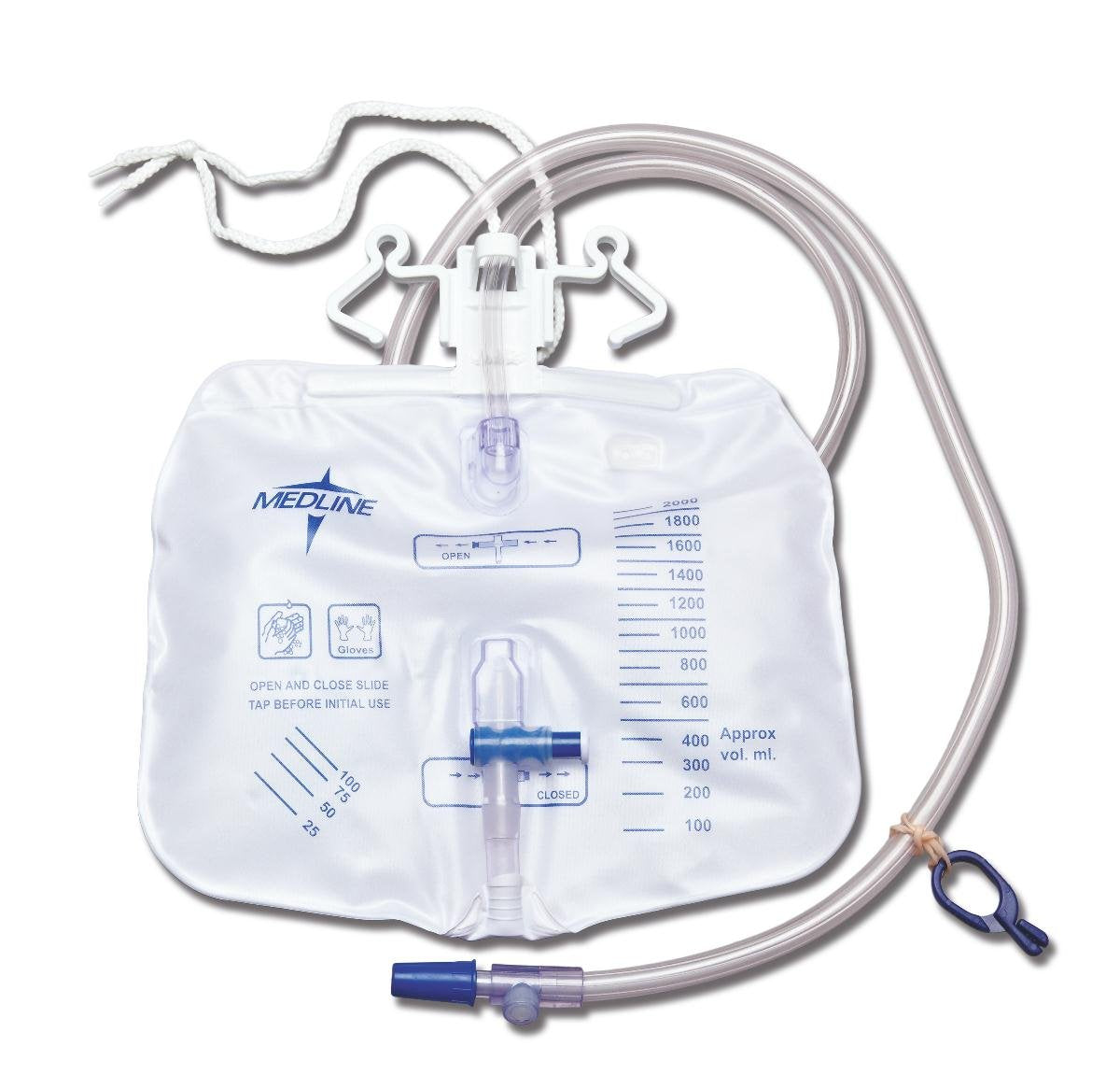 Medline Drainage Bag with Anti-Reflux Tower