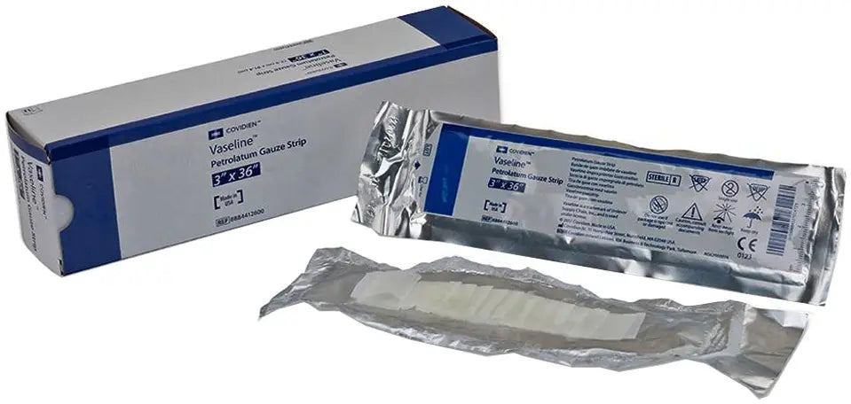 Cardinal Health Vaseline Sterile Non-Adherent Petrolatum Gauze Strip