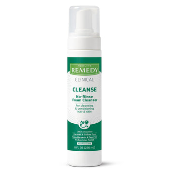 Medline Clinical No-Rinse Foam Skin Cleanser, 8 oz