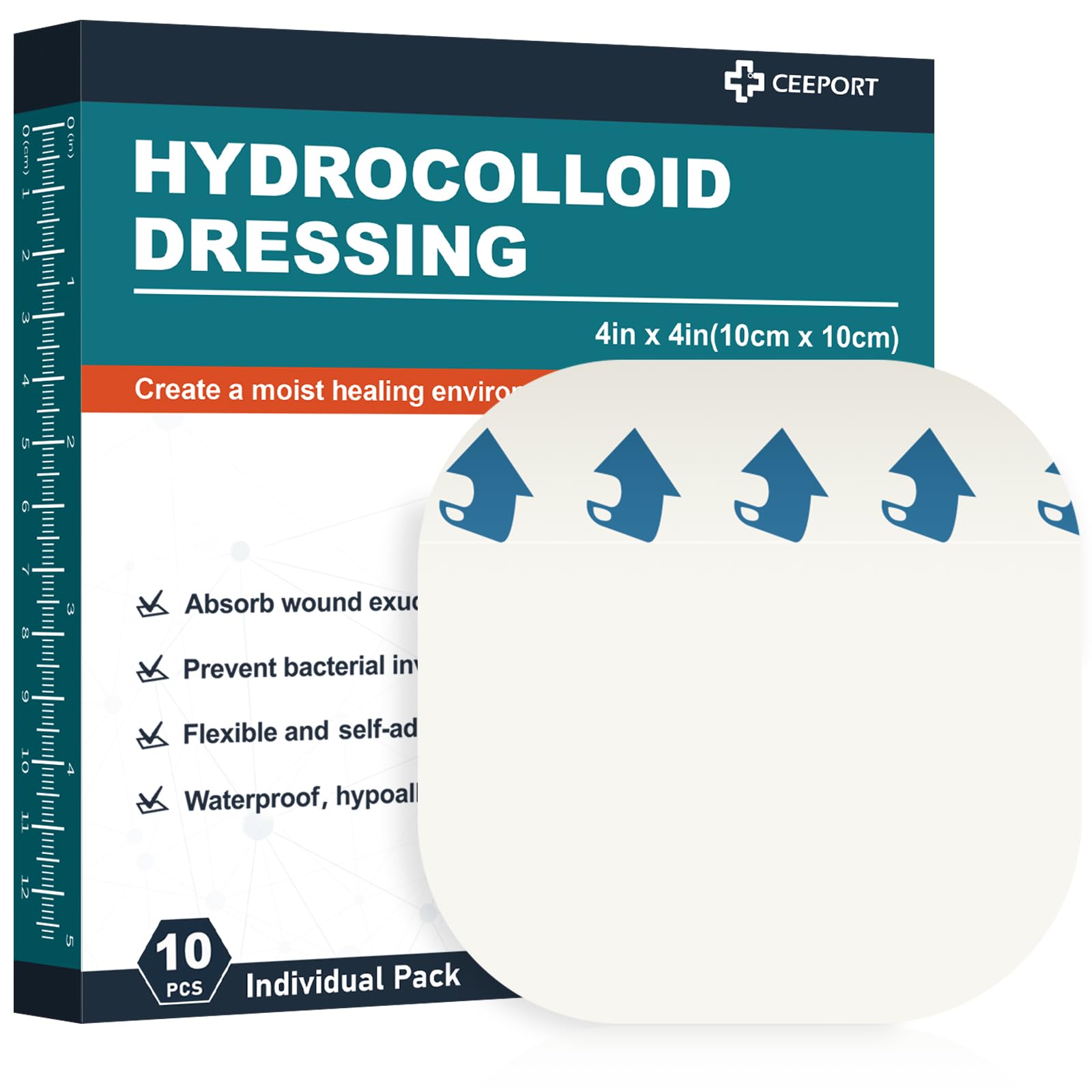 Cardinal Health Thin Hydrocolloid Dressings - 4" x 4" & Oval Spot Sizes