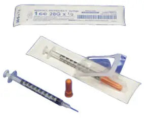 Monoject SoftPack Insulin Syringe 29G x 1/2" with Accu-tip Flat Plunger