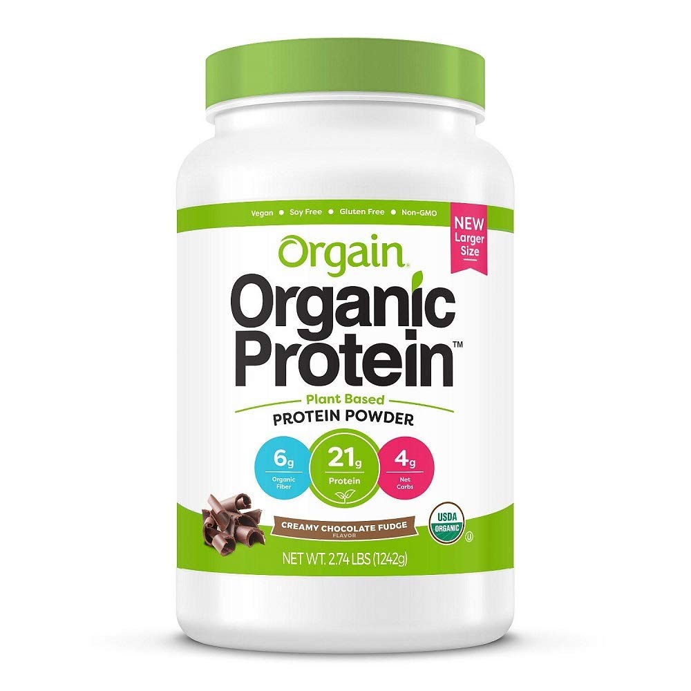 Orgain Original Plant-Based Protein Powder, Creamy Chocolate Fudge