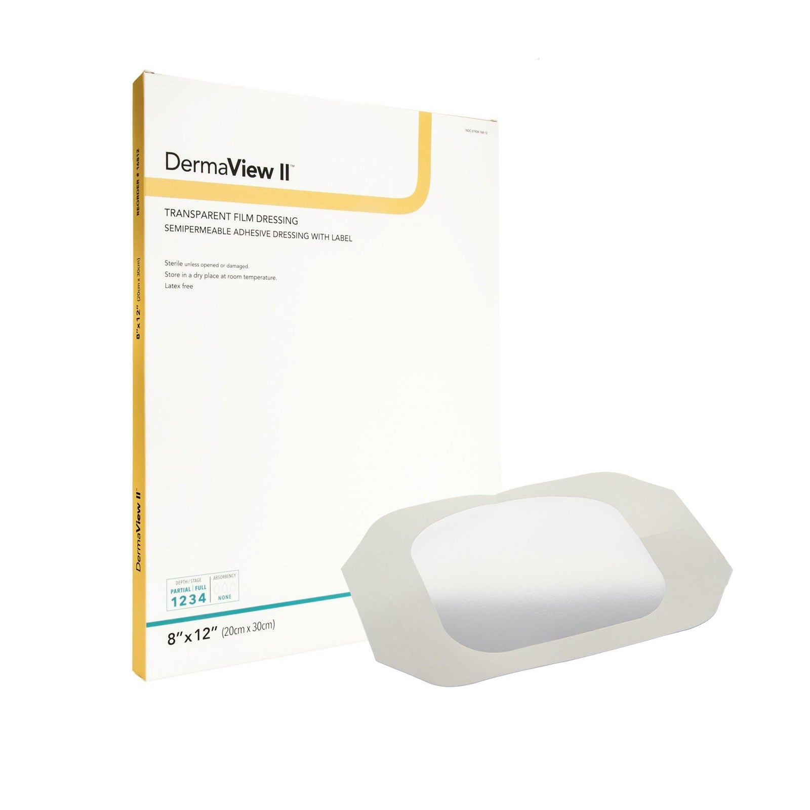 DermaRite DermaView II Transparent Film Frame — Adhesive Wound Dressing
