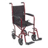 Drive DeVilbiss Lightweight Transport Chair, Red, 17 Inch Seat
