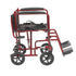 Drive DeVilbiss Lightweight Transport Chair, Red, 17 Inch Seat
