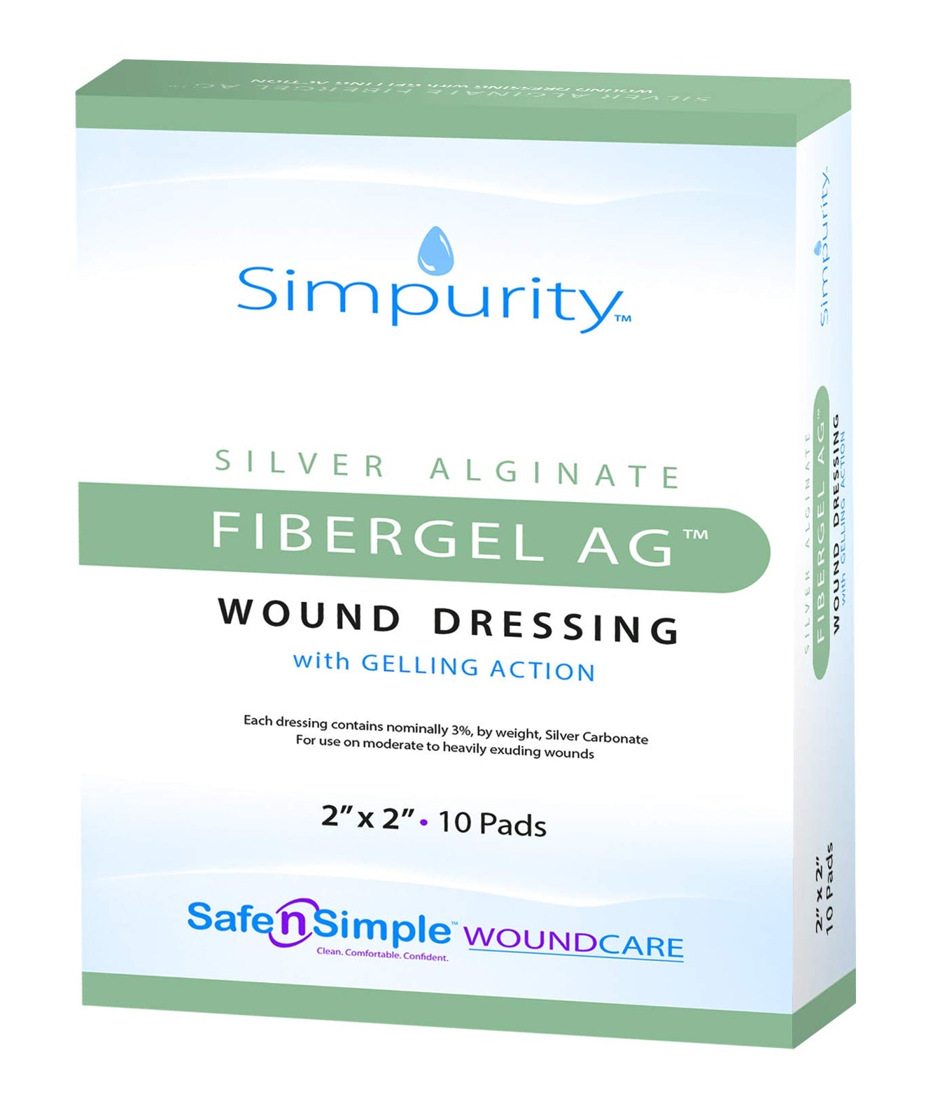 Safe N Simple Fibergel Silver Alginate Wound Dressing
