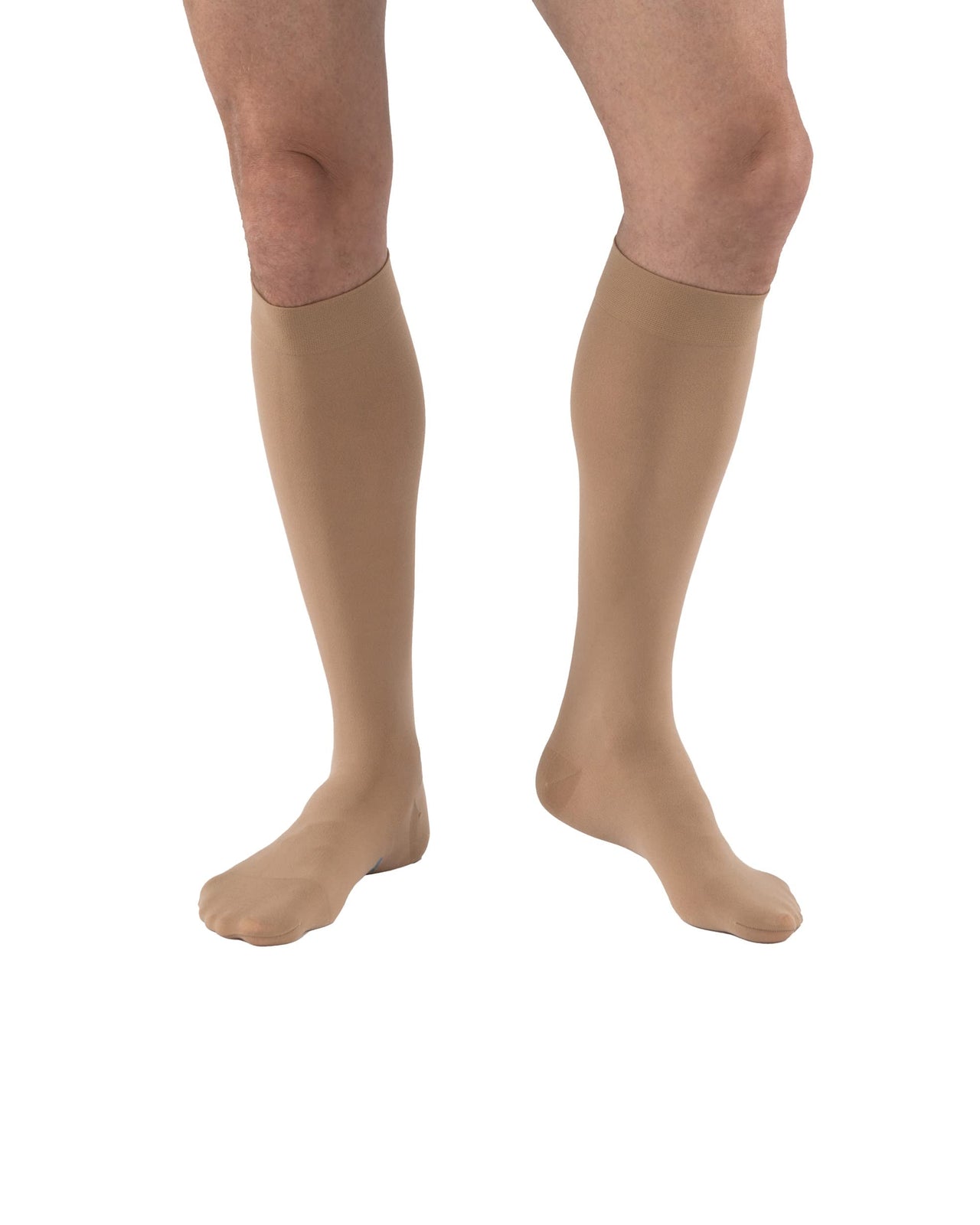 BSN JOBST Relief Knee-High Compression Stockings with Silicone Dot Band, X-Large, Beige, Closed Toe, Unisex, Latex-Free
