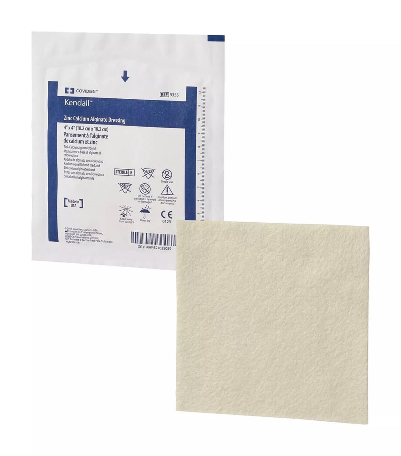 Cardinal Health Curasorb Plus Calcium Alginate Dressing 4" x 4"