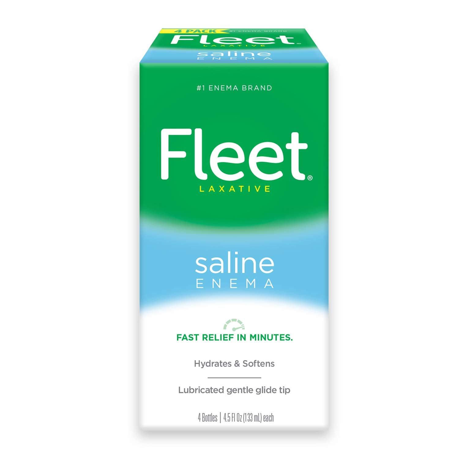 Fleet Saline Enema for Adult Constipation Relief, 4.5 oz