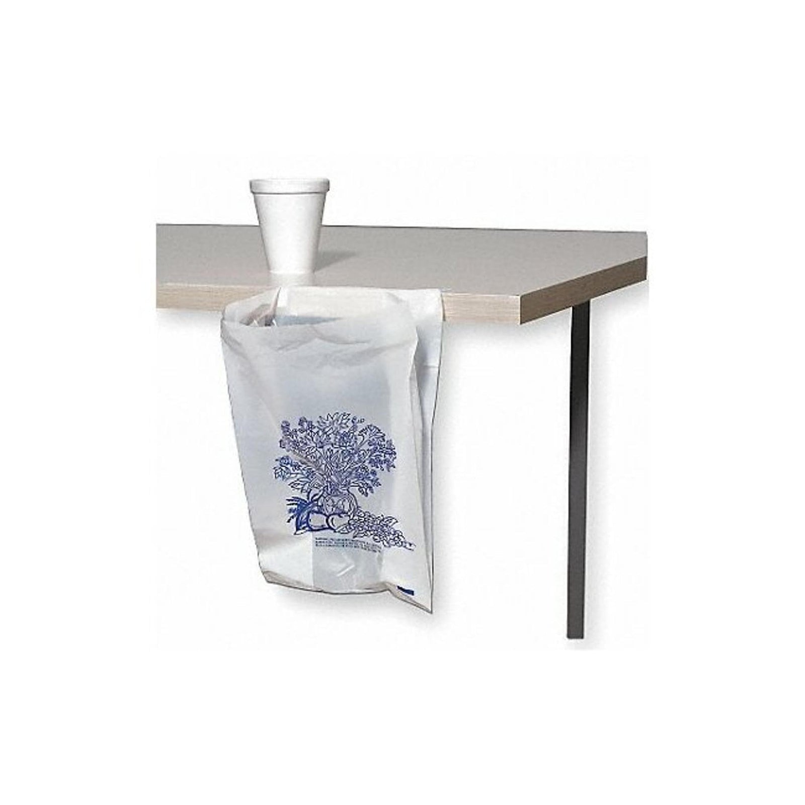 Elkay Plastics Bedside Bag with Adhesive Strips, 7" x 4" x 11"