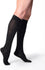 Sigvaris Essential Cotton Calf Compression Stockings with Grip-Top, 20-30 mmHg, Black