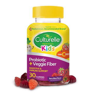 Culturelle Kids Probiotic and Veggie Fiber Gummies, 30 Count