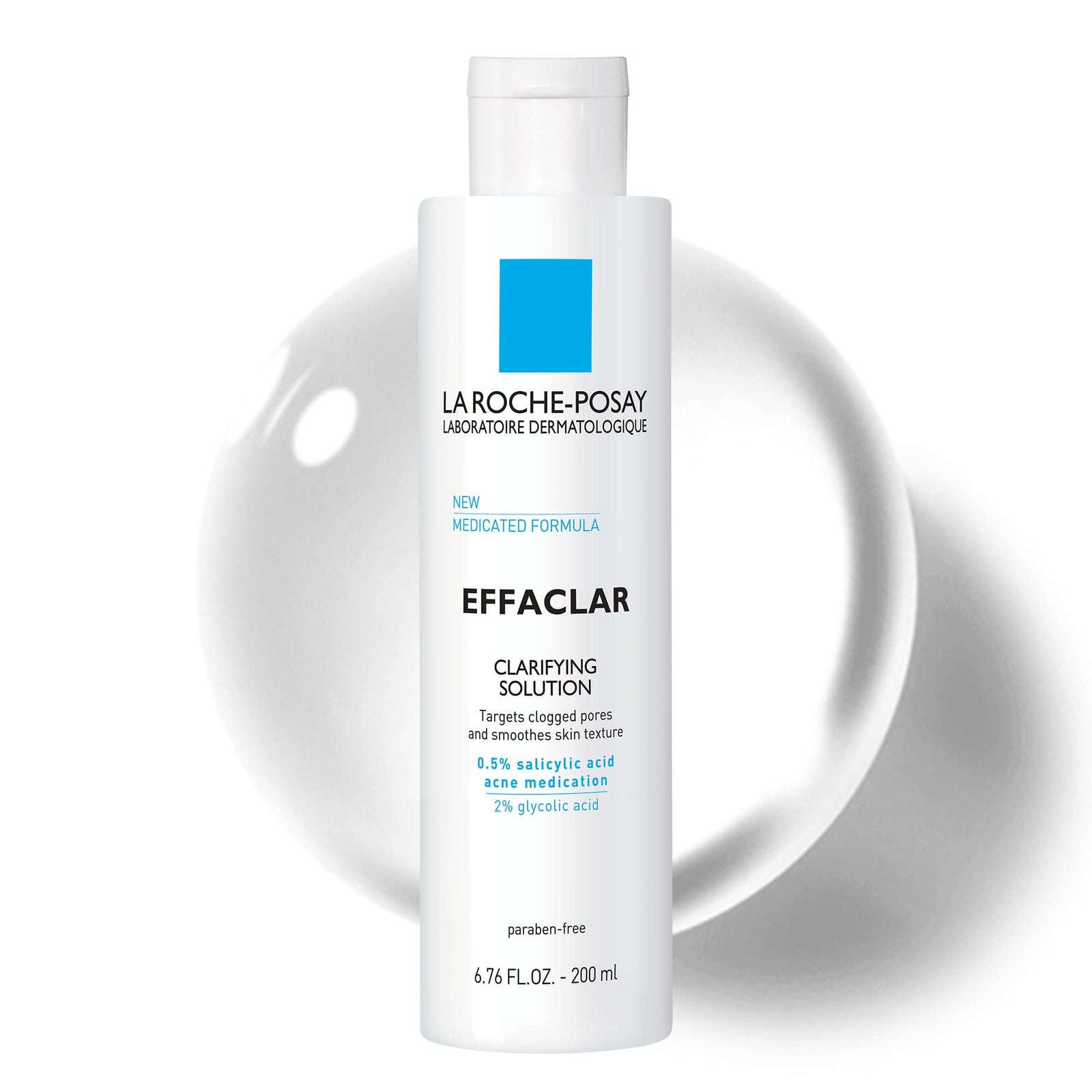 La Roche-Posay Effaclar Clarifying Solution Acne Toner with Salicylic Acid, 6.76 oz