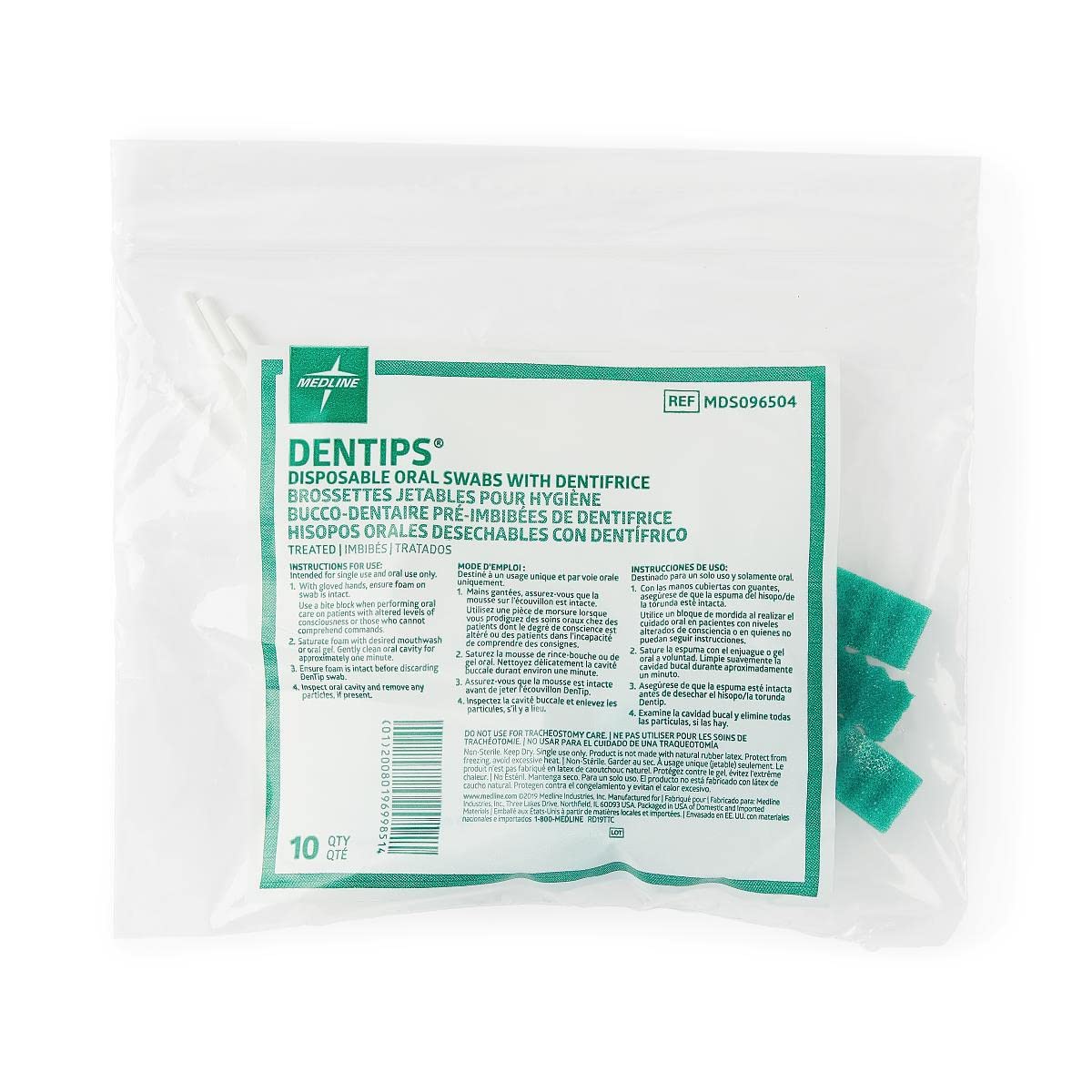 Medline Foam Swab with Dentifrice